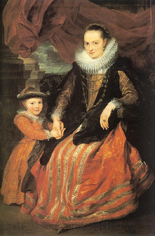 Dyck, Anthony van Susanna Fourment and her Daughter Spain oil painting art